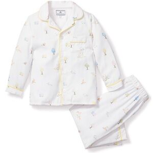 Petite plume Kids White Pajamas Set Easter Garden